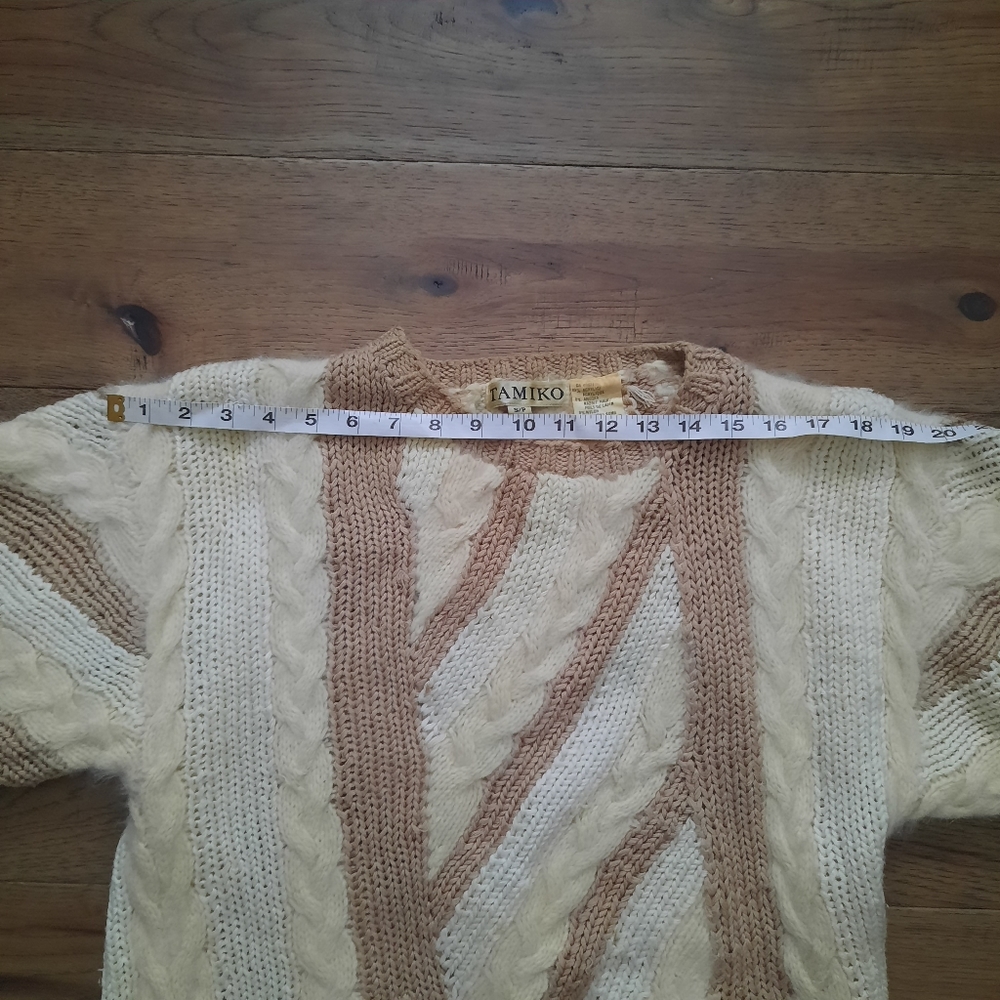 Vintage Angora Blend Chunky Cable Knit Sweater - Picture 8 of 14